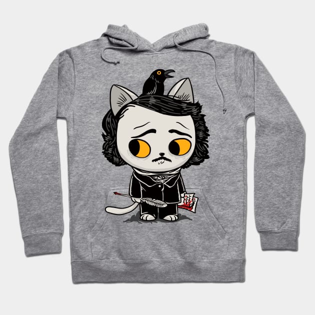 Edgar Allan Paw Hoodie by ppmid